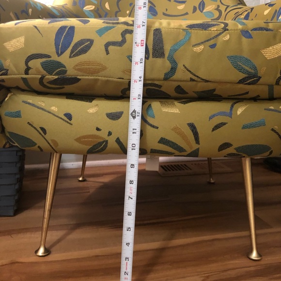 West Elm Phoebe Mid Century Modern Chairs With Metal Legs - Pair - Picture 13 of 15